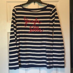 Talbots hundred percent cotton striped T